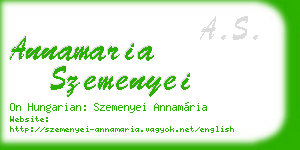 annamaria szemenyei business card